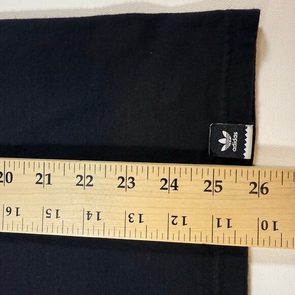 Adidas Men’s Small Black Trefoil T-Shirt Orange Aqua Graphic Tee - Picture 5 of 6